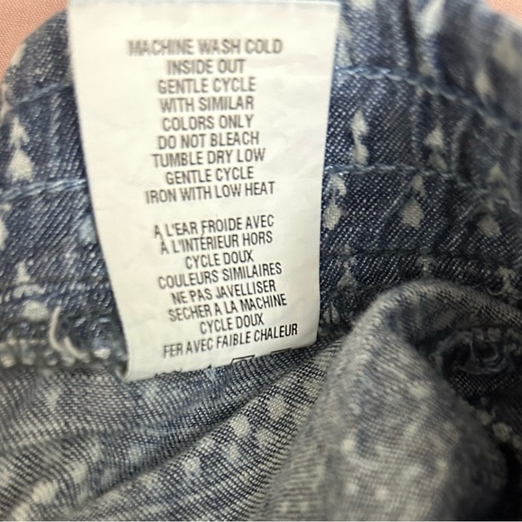 Level 99 Womens Linen Blend Mid Rise Pull On Chambray Printed Joggers Size M - Picture 12 of 14